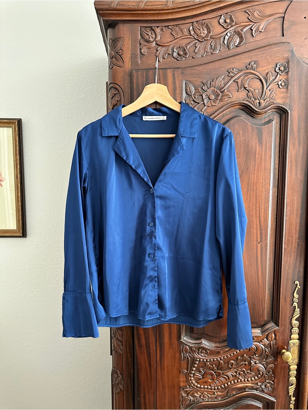 Abercrombie Royal Blue Button-Up Blouse